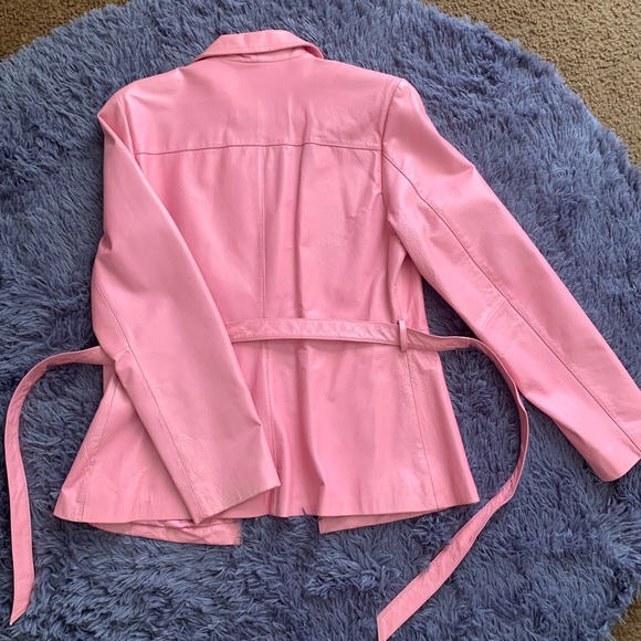 Wilsons Leather Maxima bubblegum pink genuine leather jacket women’s size Medium - Picture 3 of 7